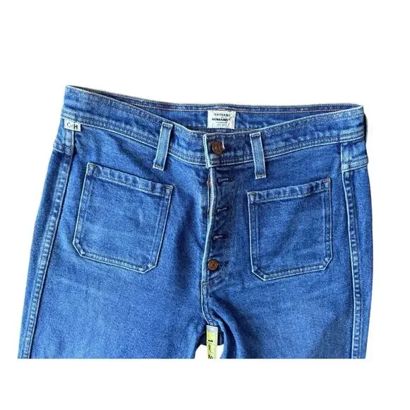 Citizens of Humanity Women's Kimberly Patch Pocket Flare Jeans Abalone 27 - Picture 5 of 8